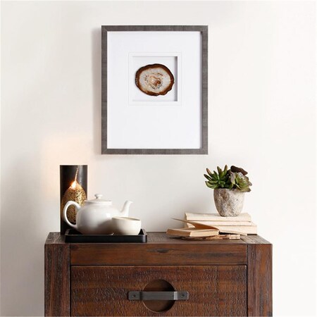 Madison Park Natural Agate Stone Framed Graphic, Natural, 4 in